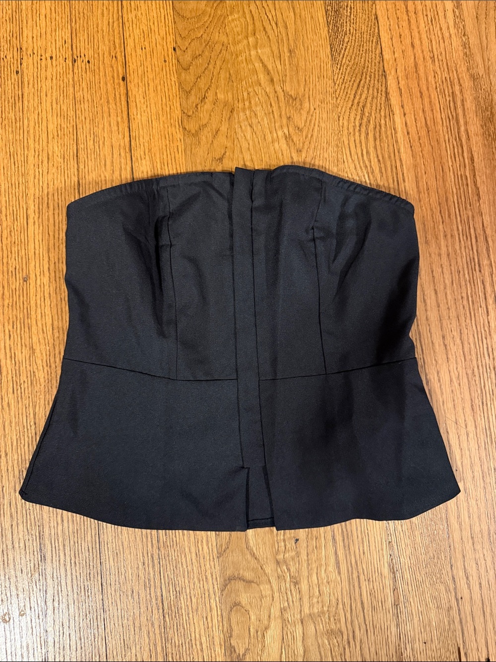 SHEIN Black Strapless Bustier Top